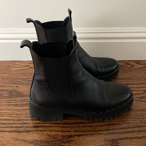 Freda Salvador Black Brooke Rain Resistant Boot.